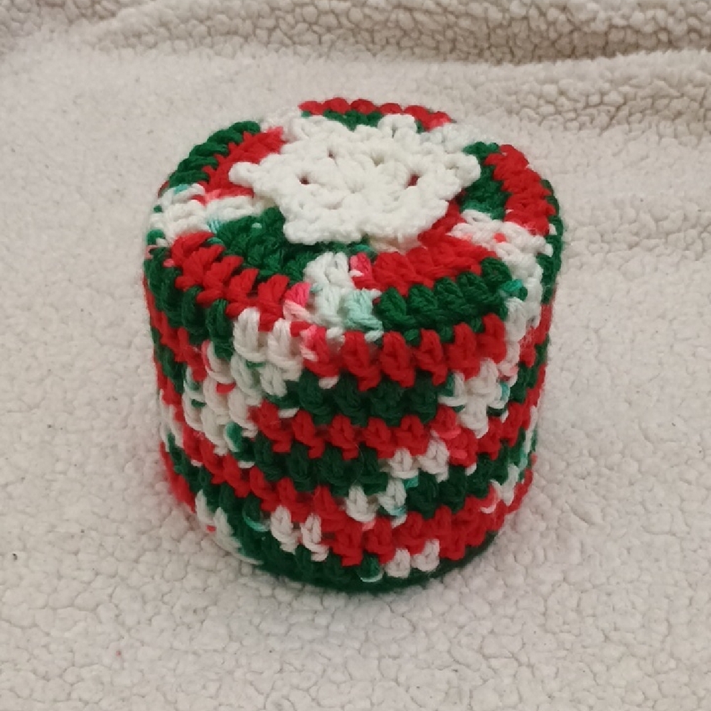 Handmade Crocheted Christmas Toilet Paper Cover